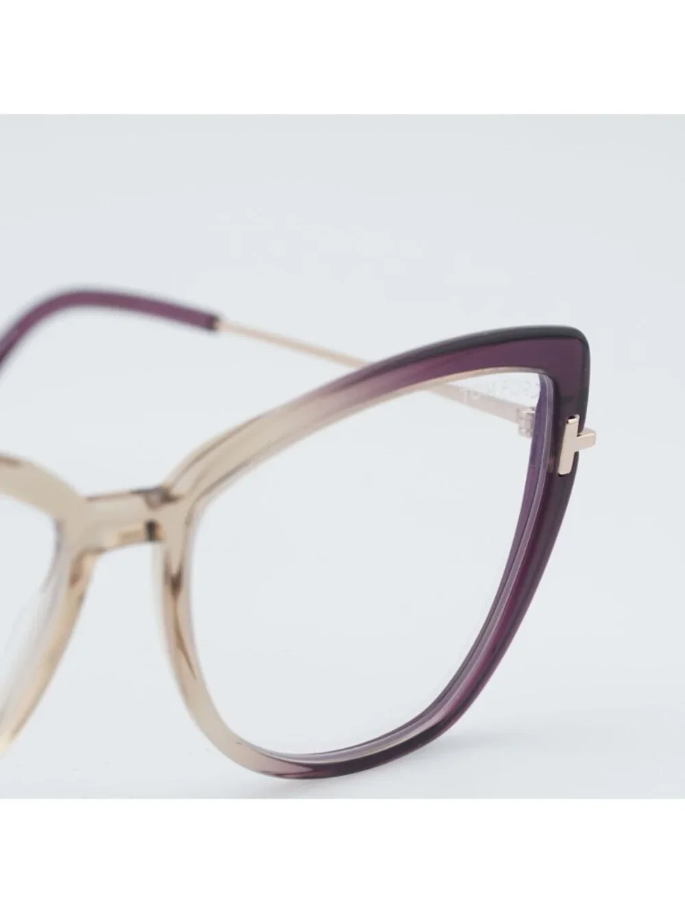 Tom Ford FT5882-B 083 Eyeglasses Violet / Gold 55mm Butterfly Frame